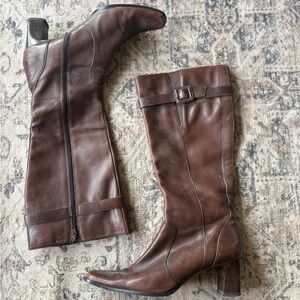 Anne Klein Brown Leather Boots